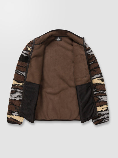 Sweat zippé Muzzer Fuzzar - BARK BROWN