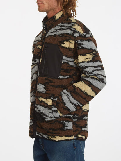 Sweat zippé Muzzer Fuzzar - BARK BROWN