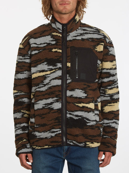 Sweat zippé Muzzer Fuzzar - BARK BROWN