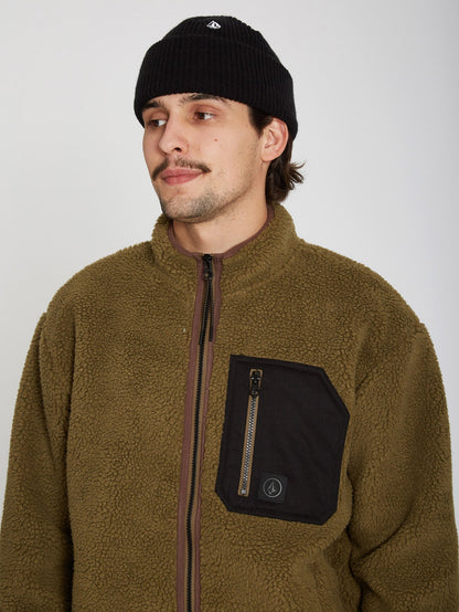 Muzzer Fuzzar Sweatshirt mit Reißverschluss – SERVICEGRÜN