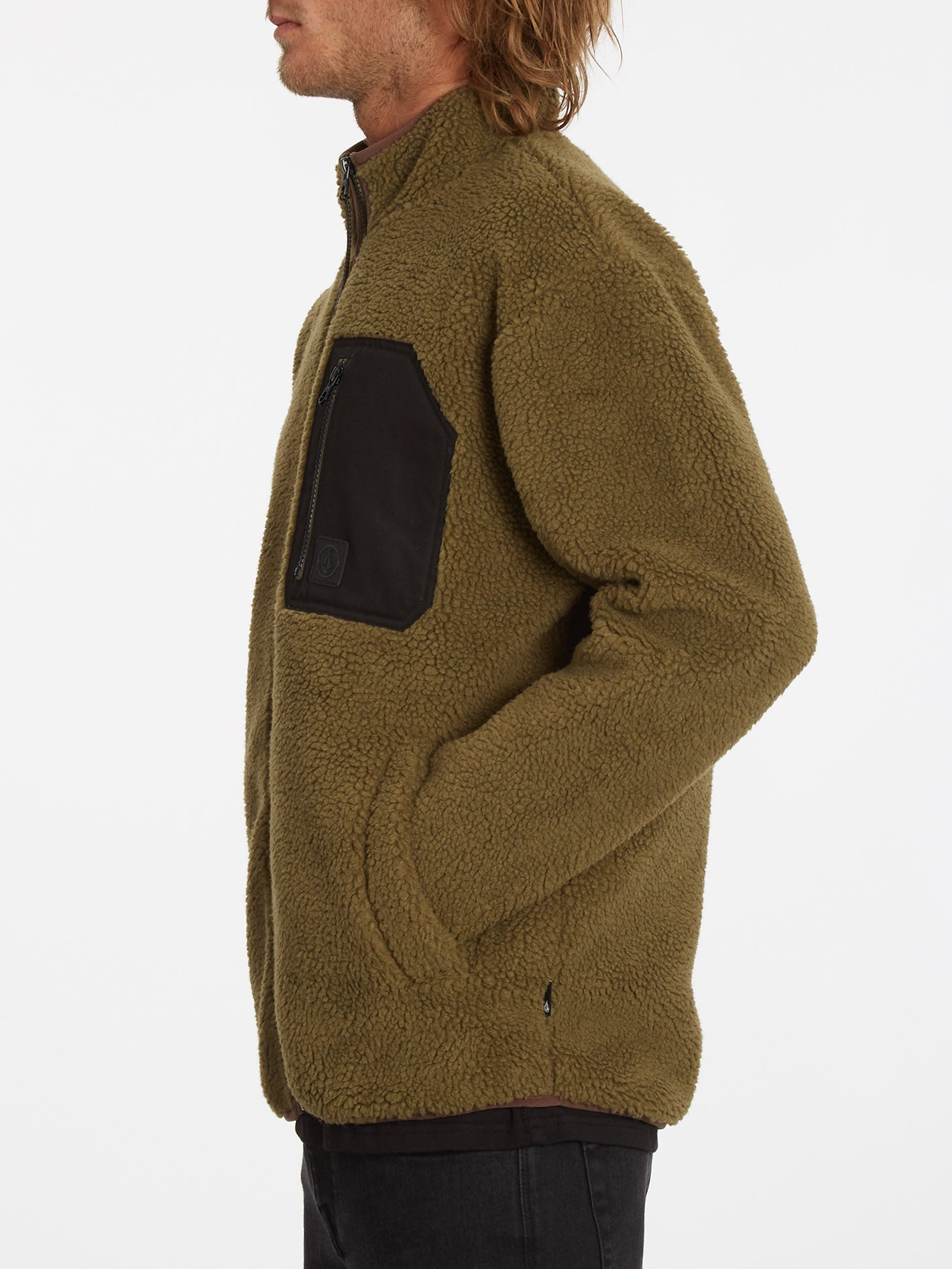 Muzzer Fuzzar Sweatshirt mit Reißverschluss – SERVICEGRÜN