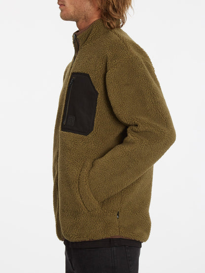 Muzzer Fuzzar Sweatshirt mit Reißverschluss – SERVICEGRÜN