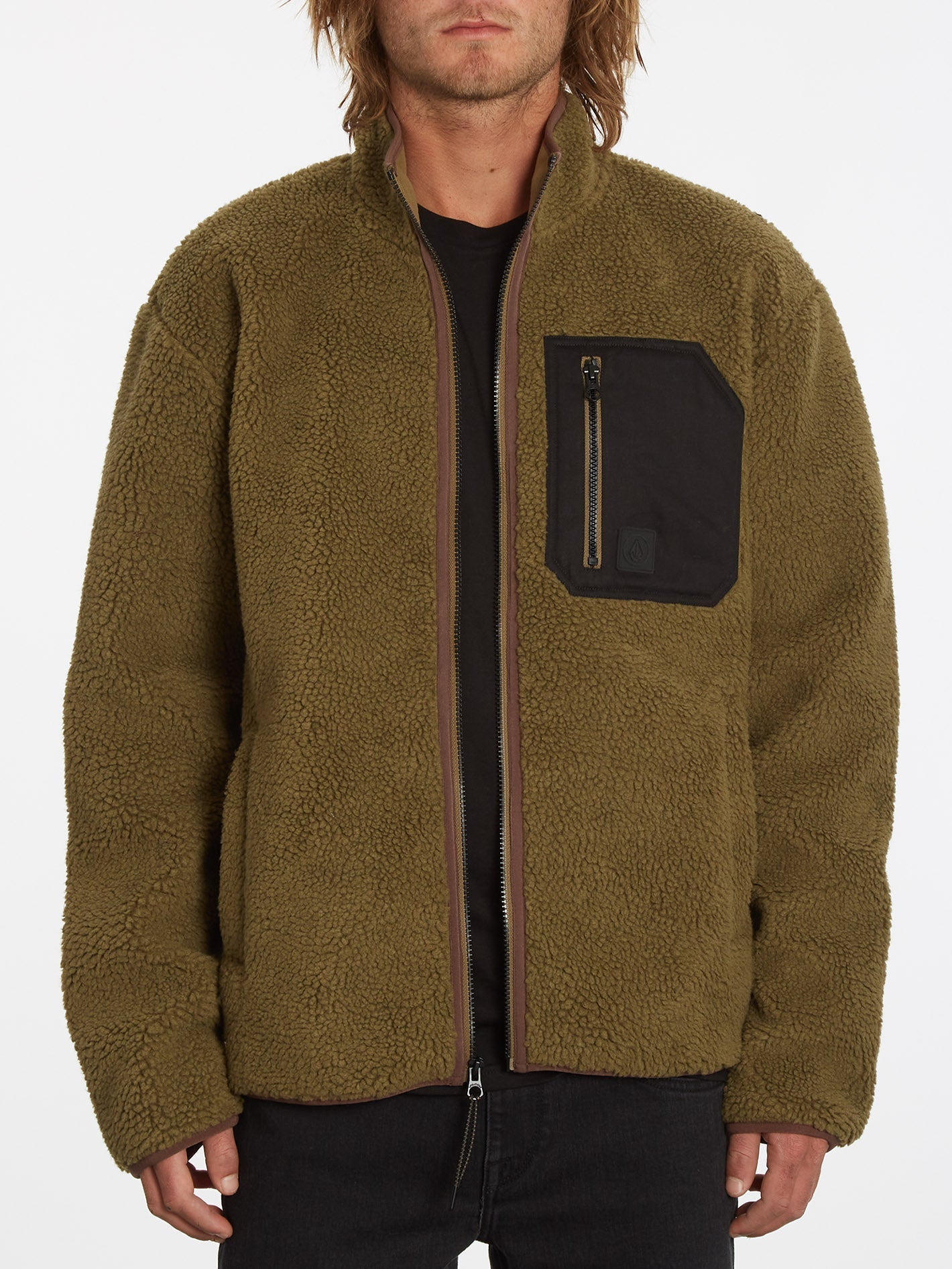 Muzzer Fuzzar Sweatshirt mit Reißverschluss – SERVICEGRÜN