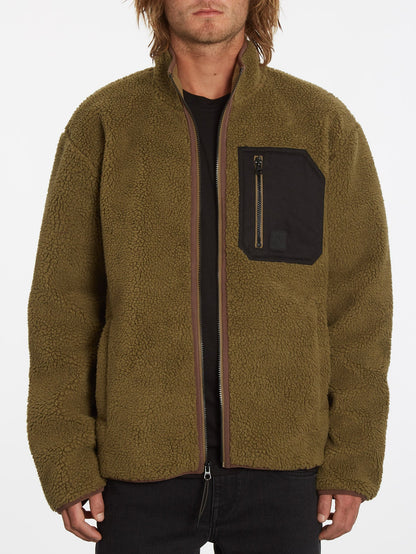 Muzzer Fuzzar Sweatshirt mit Reißverschluss – SERVICEGRÜN