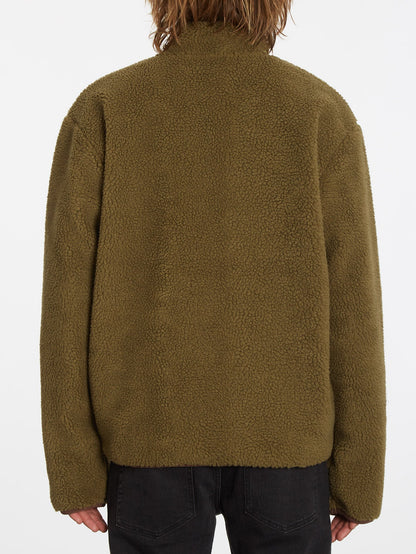Muzzer Fuzzar Sweatshirt mit Reißverschluss – SERVICEGRÜN