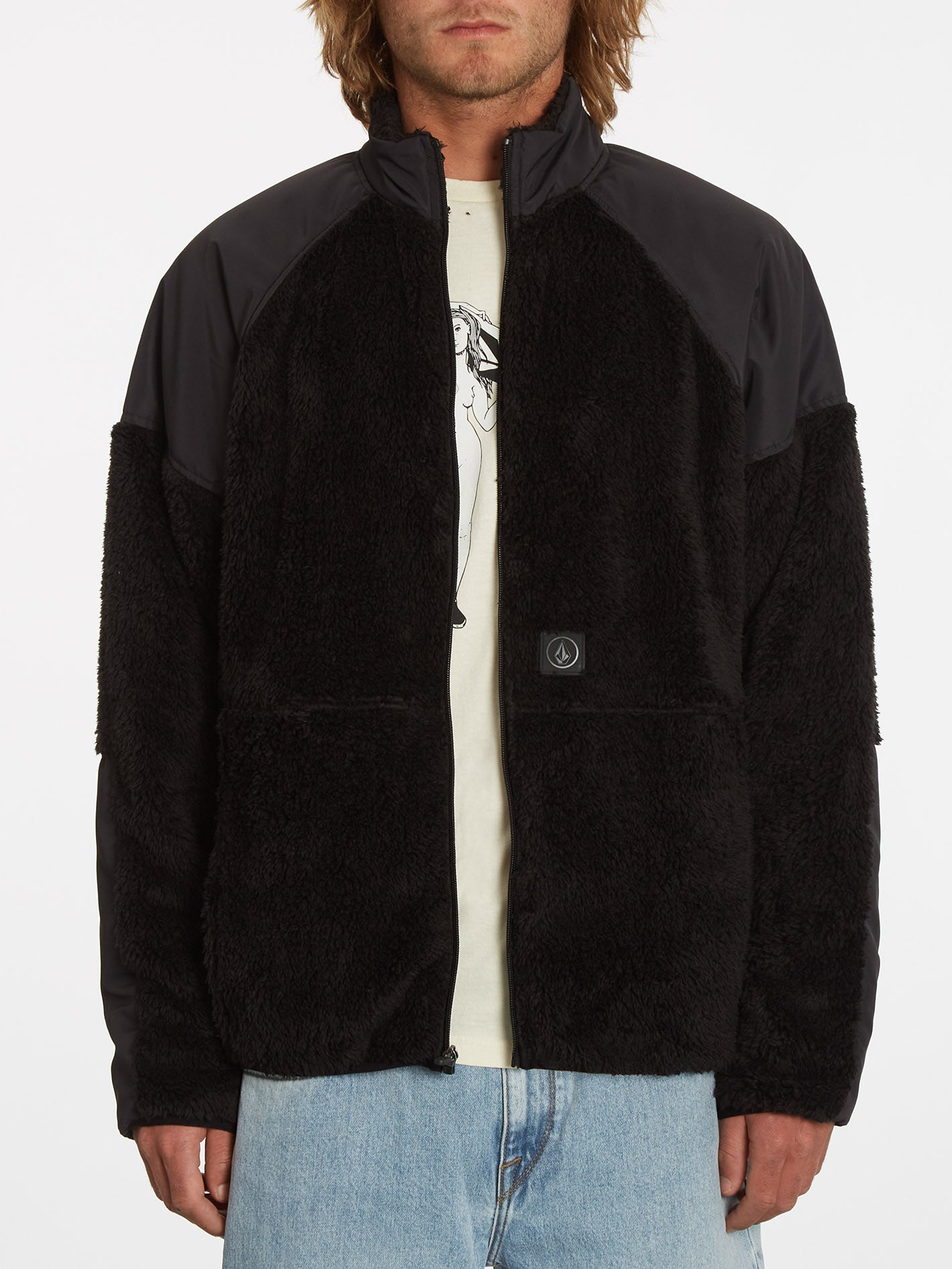 Runtime Error Sweatshirt mit Reißverschluss – SCHWARZ