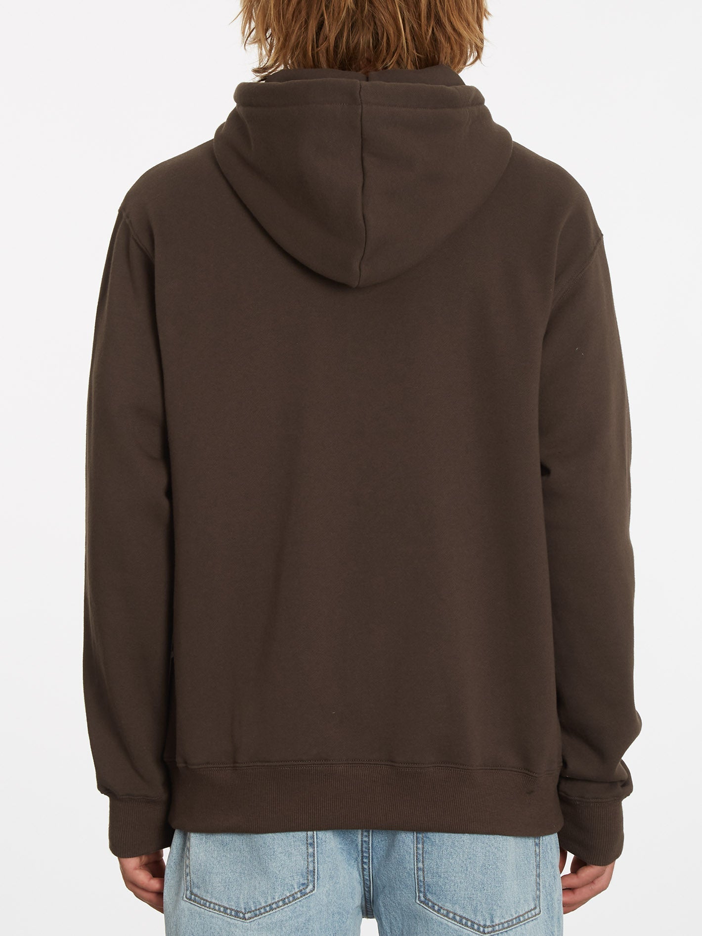 Single Stone Zip-Up Hoodie - Dark Brown