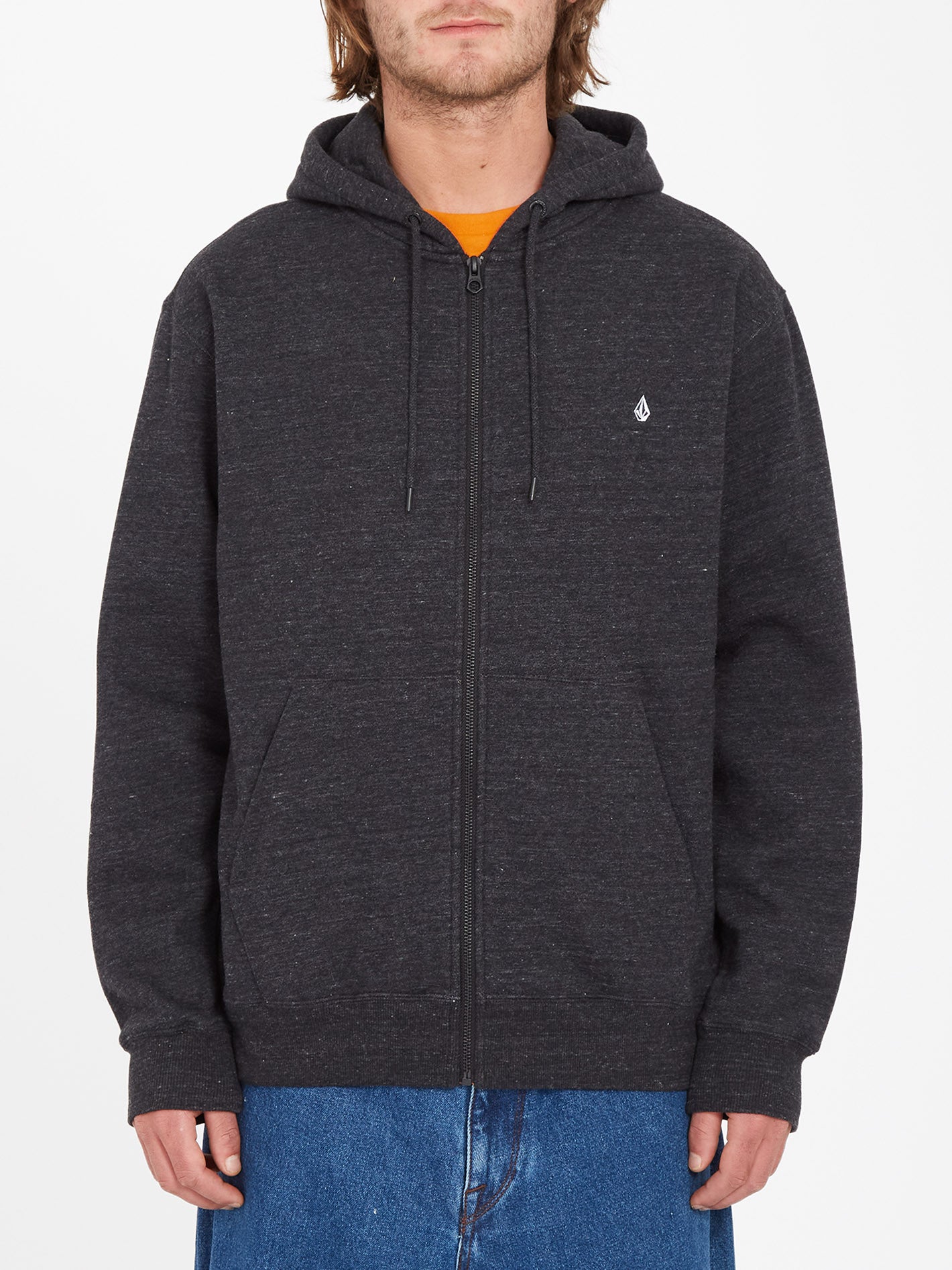 Single Stone Zip-Up Hoodie - Heather Black