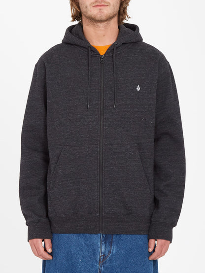Single Stone Zip-Up Hoodie - Heather Black