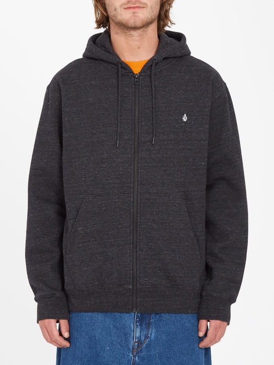 Single Stone Zip-Up Hoodie - Heather Black