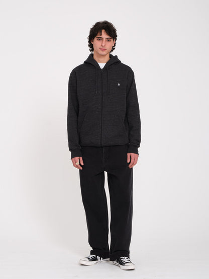 Single Stone Zip-Up Hoodie - Heather Black