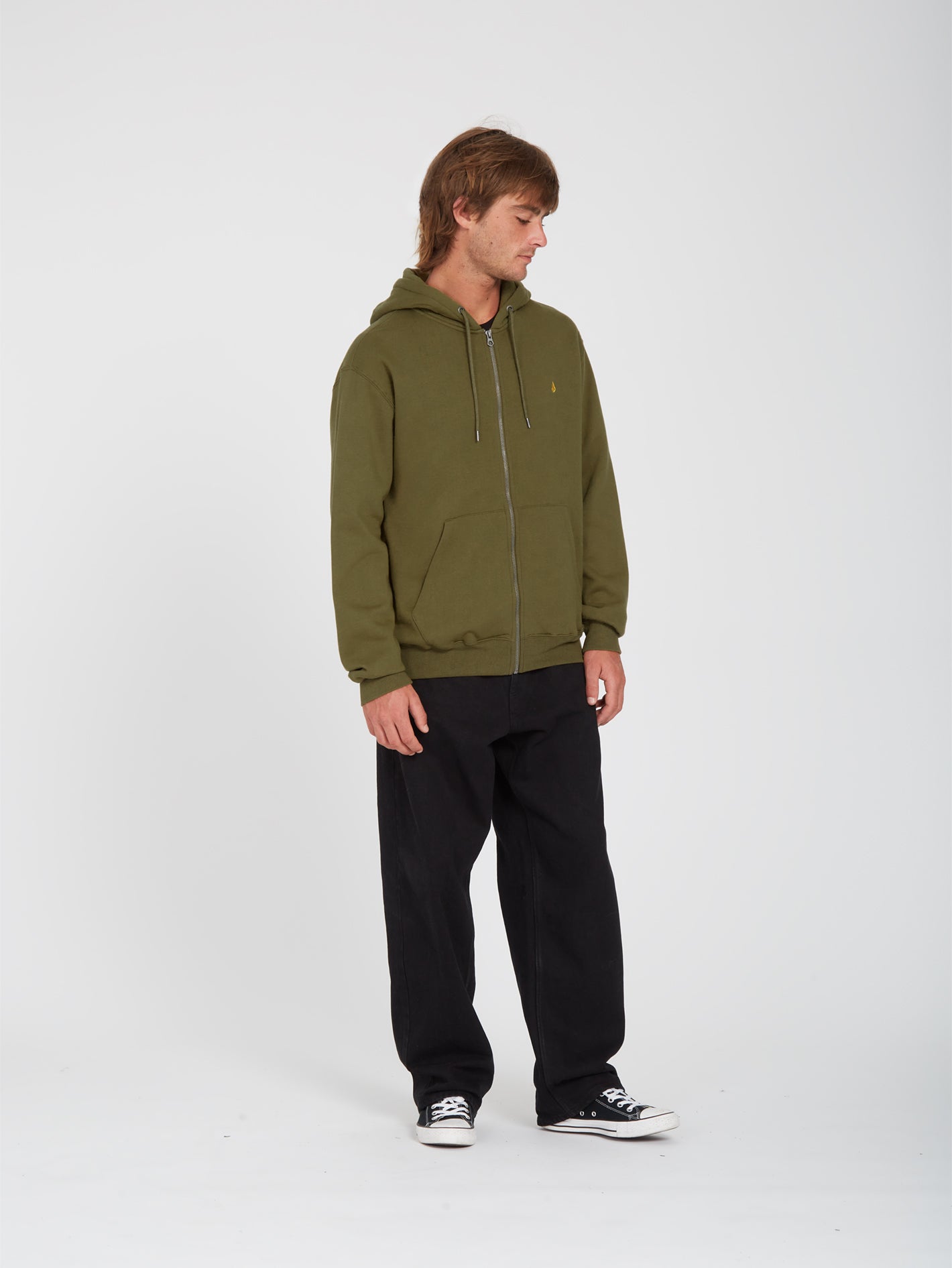 Extends Zip Hoodie - SERVICEGRÜN