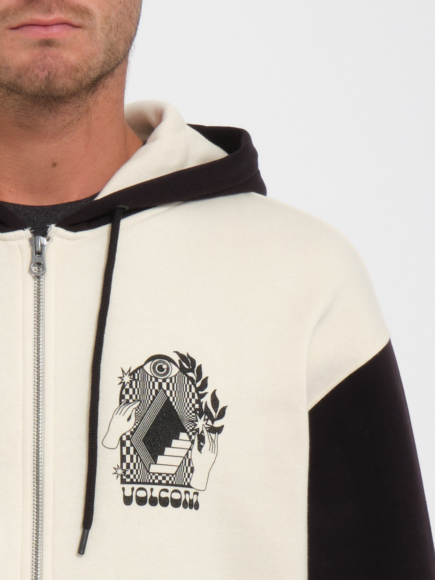 Sweat à capuche Zippé Watanite - DIRTY WHITE