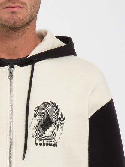 Sweat à capuche Zippé Watanite - DIRTY WHITE