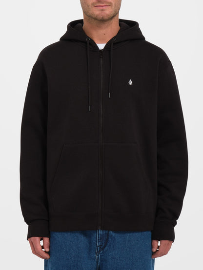 Single Stone Zip-Up Hoodie - SCHWARZ