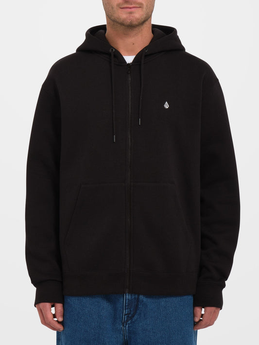 Single Stone Zip-Up Hoodie - SCHWARZ