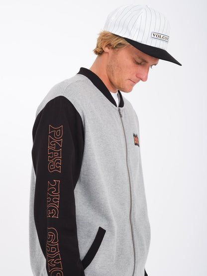 Nando Von Arb Zip-Up Sweatshirt - HEATHER GREY