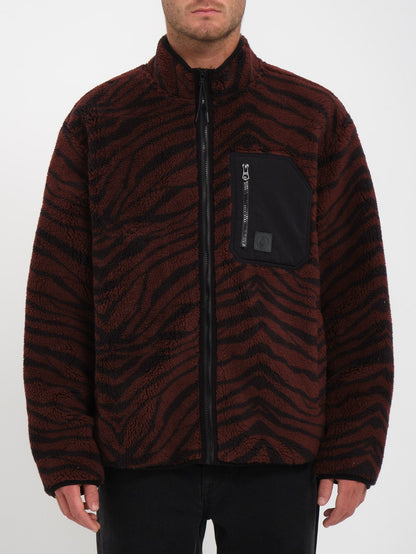 Sweat Sherpa Zippé Muzzer Fuzzar - BITTER CHOCOLATE