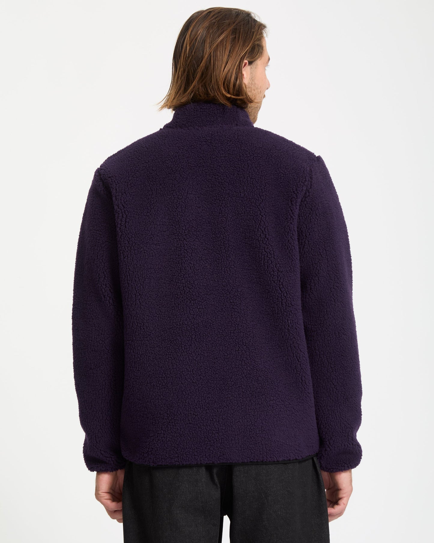 Sweat Sherpa Zippé Muzzer Fuzzar - Dark Purple