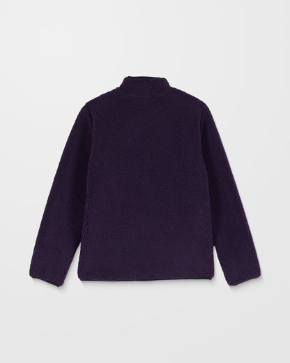 Sweat Sherpa Zippé Muzzer Fuzzar - Dark Purple