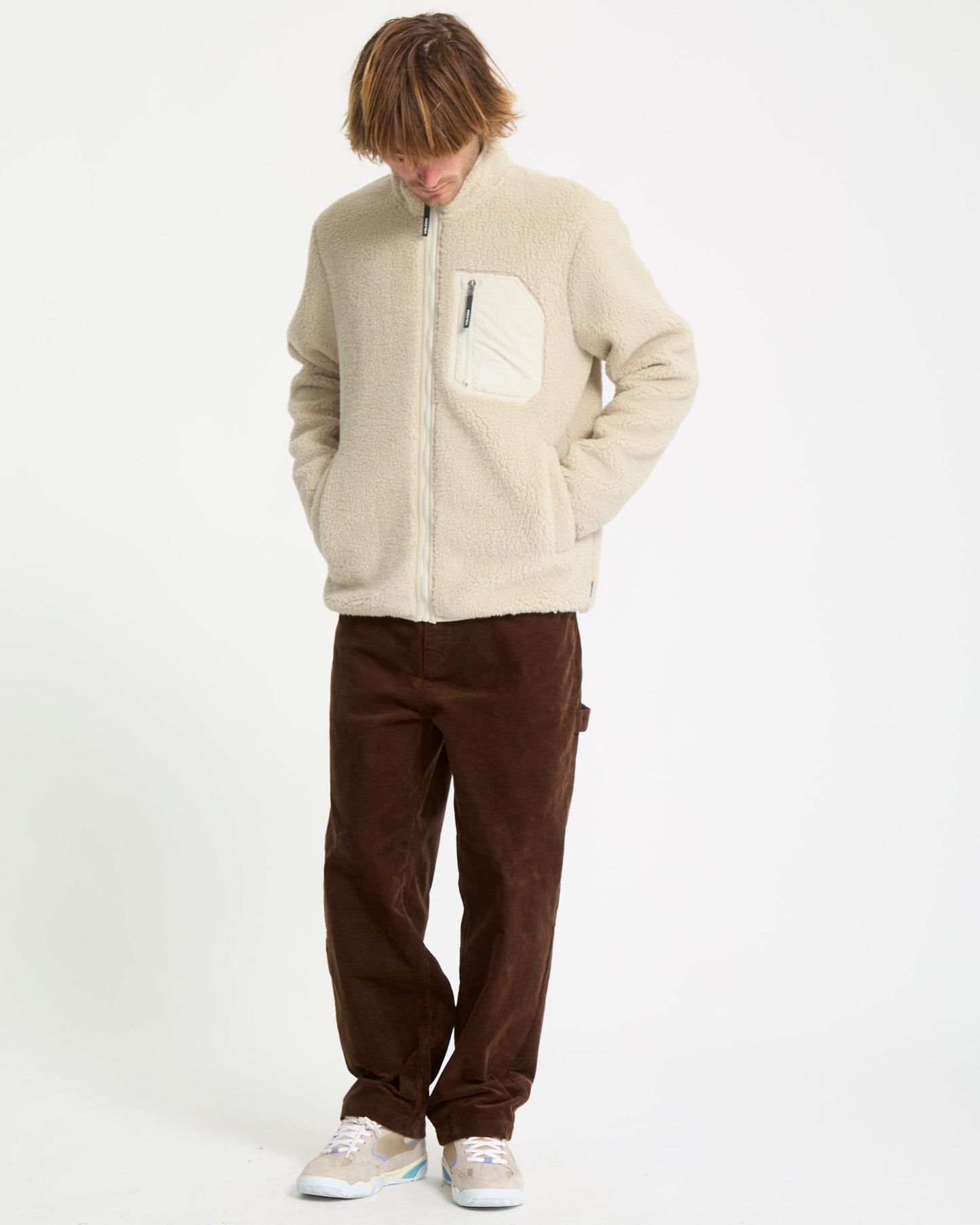 Sweat Sherpa Zippé Muzzer Fuzzar - Stone