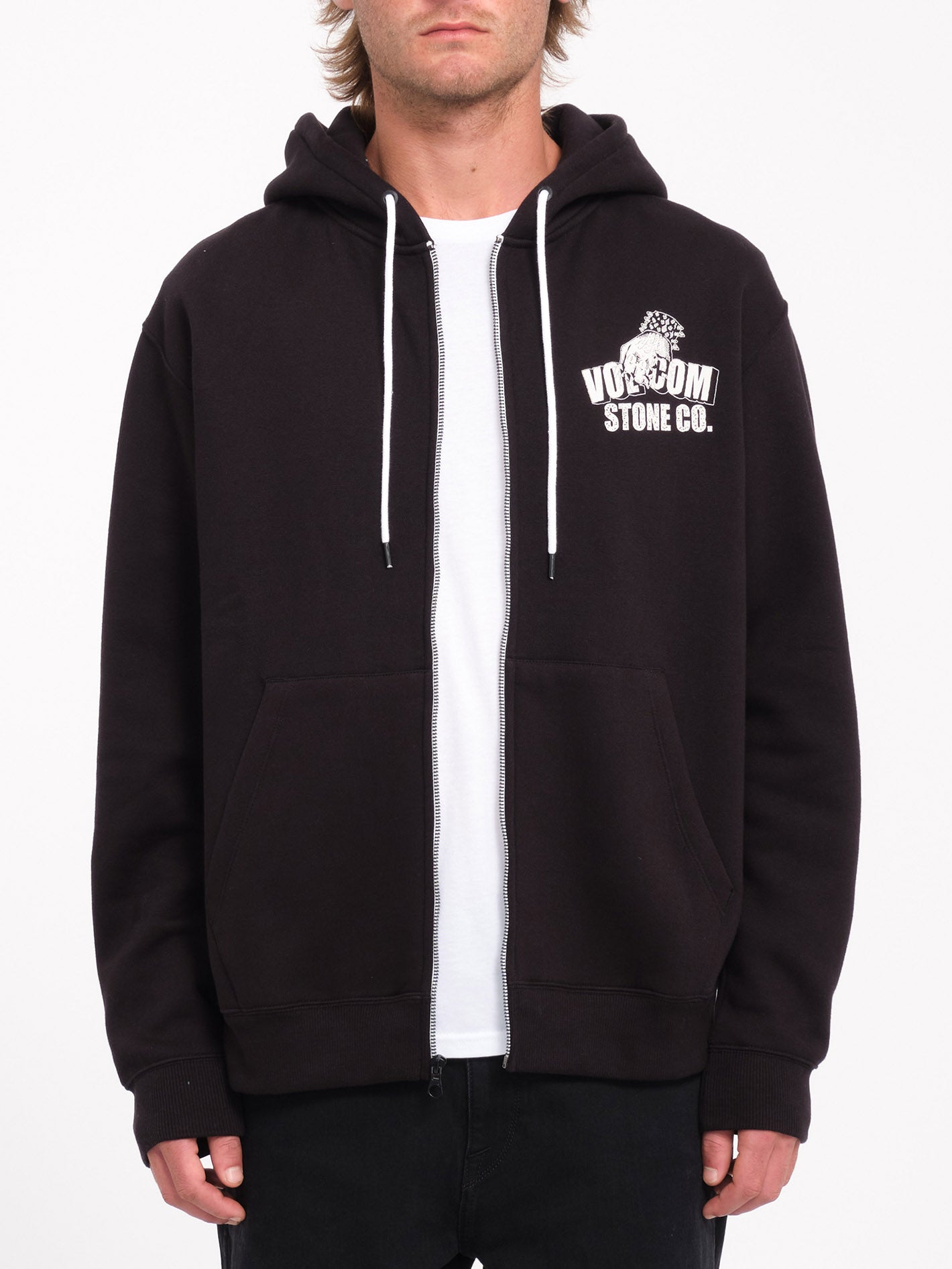 Sweat à capuche zippé Watanite - BLACK