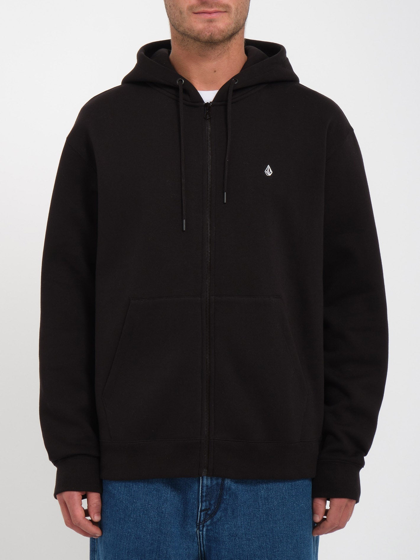Sweat à capuche zippé Single Stone - BLACK