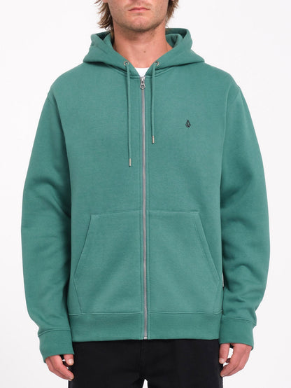 Single Stone Zip-Up Hoodie - MEERGRÜN