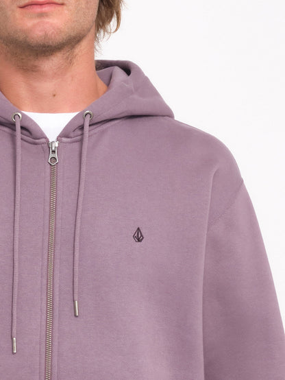 Single Stone Zip-Up Hoodie - Vintage Purple