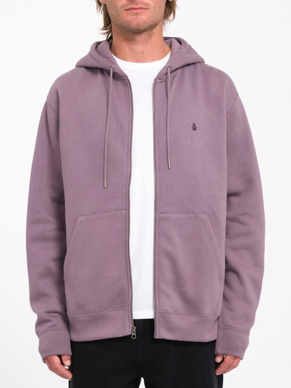 Single Stone Zip-Up Hoodie - Vintage Purple