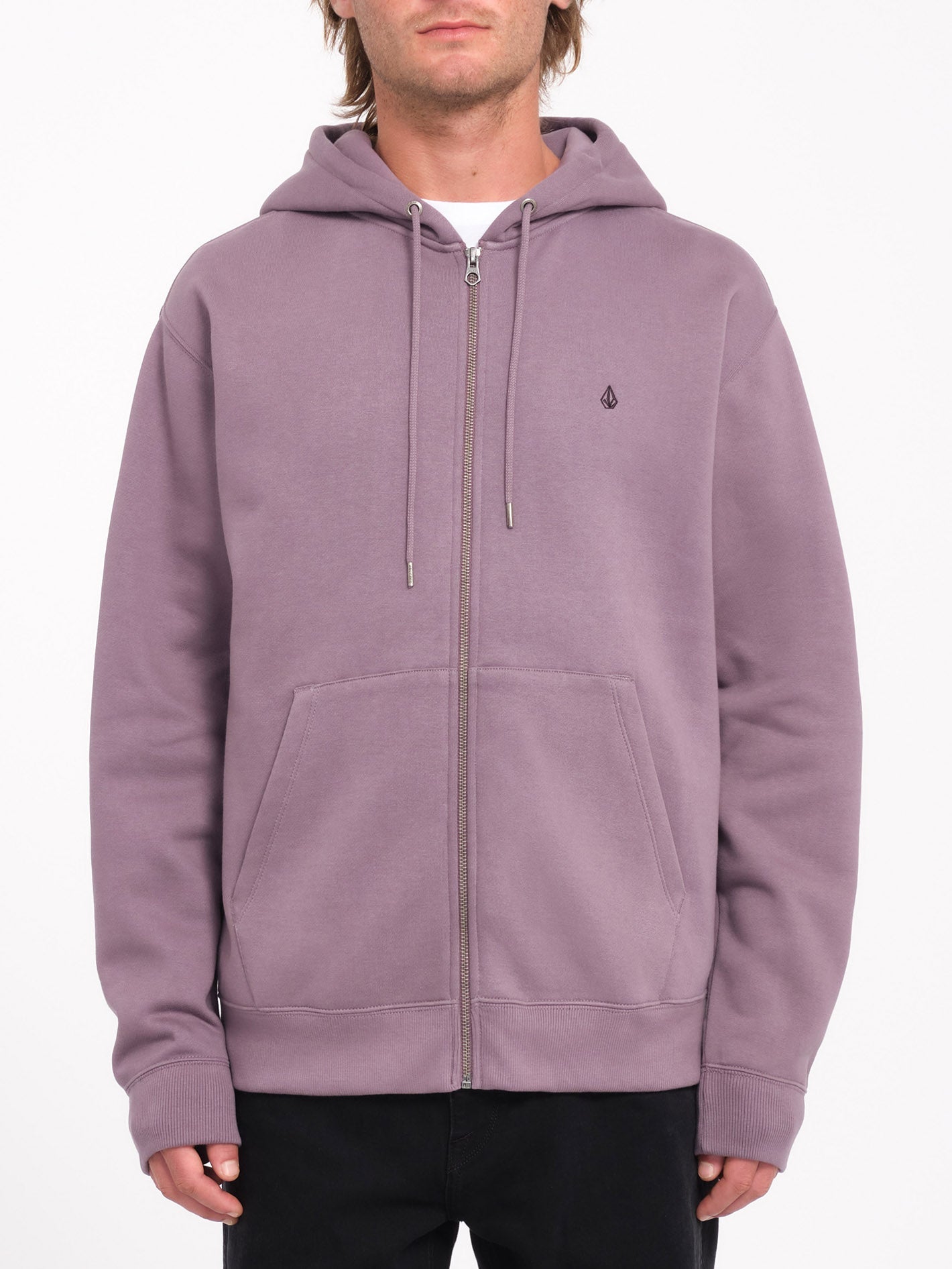 Single Stone Zip-Up Hoodie - Vintage Purple