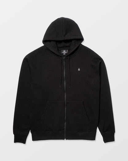 Sweat À Capuche Zippé Single Stone - Black