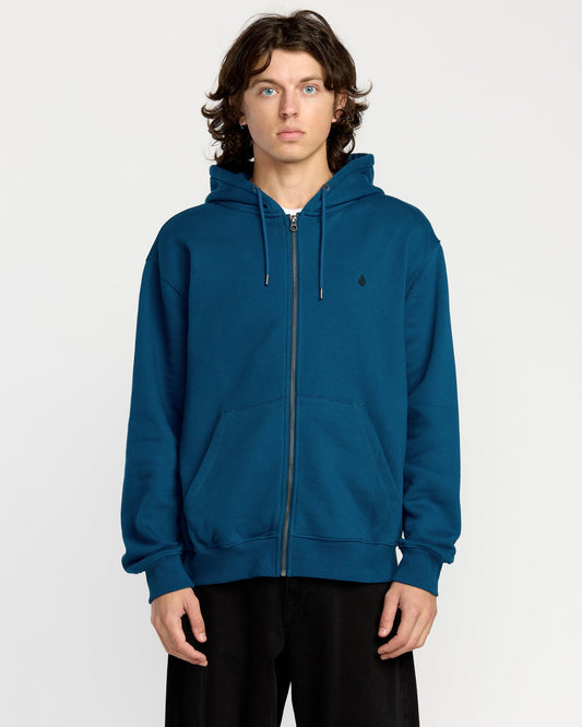 Single Stone Zip Hoodie - Kosmisches Blau