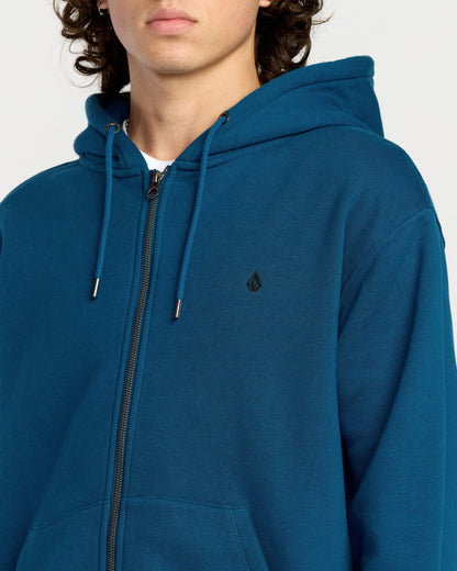 Sweat À Capuche Zippé Single Stone - Cosmic Blue