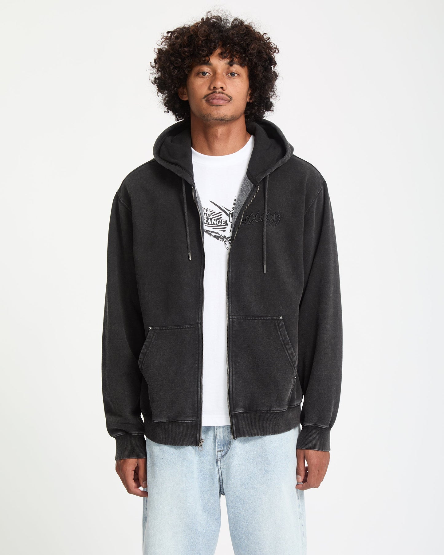 Sweat À Capuche Zippé Studder - Black