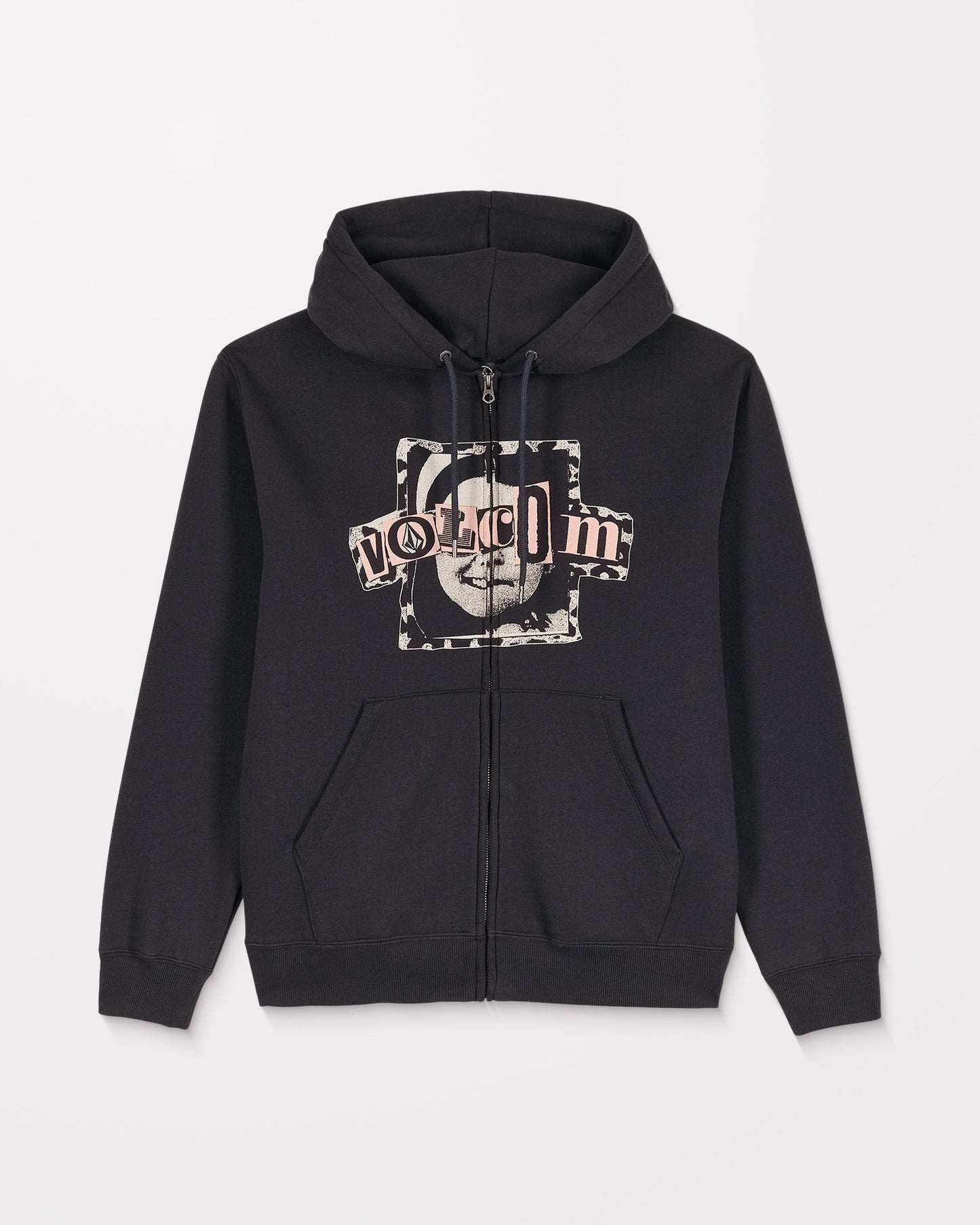 Stick Stoner Kapuzenjacke mit Reißverschluss - Antikschwarz