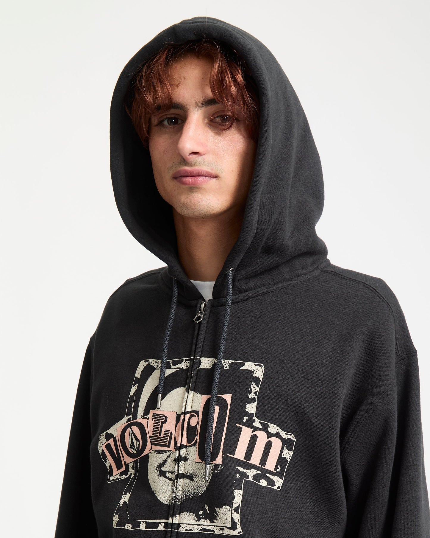 Stick Stoner Kapuzenjacke mit Reißverschluss - Antikschwarz