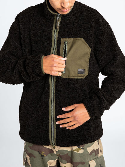 Muzzer Fuzzar Zip-Up Sweatshirt - NEW BLACK