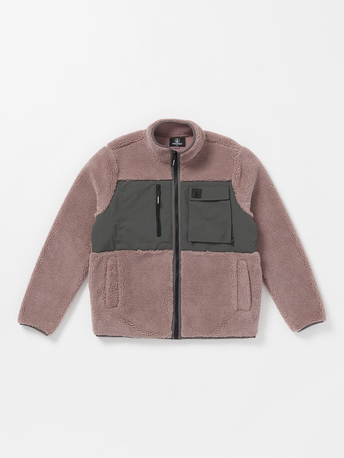 Storm Stone Sherpa-Sweatshirt mit Reißverschluss – BORDEAUXBRAUN