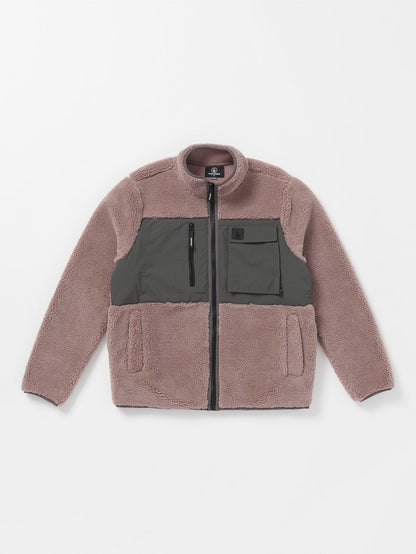 Storm Stone Sherpa-Sweatshirt mit Reißverschluss – BORDEAUXBRAUN