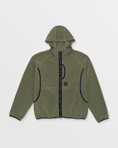 Nomaa Fleece-Kapuzenpullover mit Reißverschluss – Wintermoss