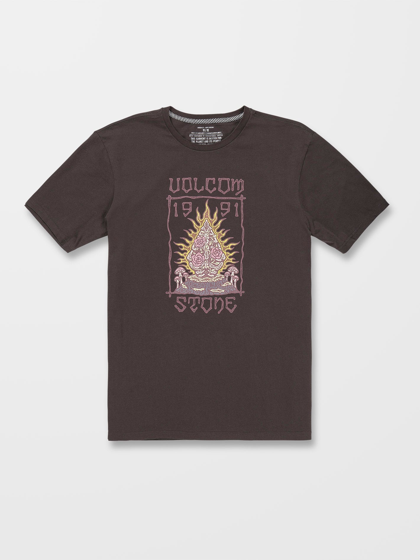 Caged Stone T-Shirt – GESPÜLTES SCHWARZ