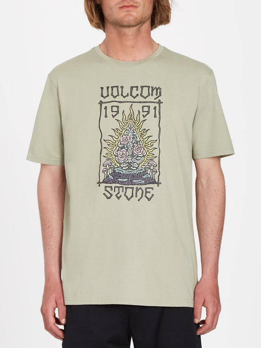 Caged Stone T-Shirt - SEEGRASGRÜN