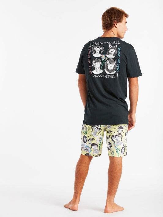 T-shirt Surf Vitals Animal - BLACK