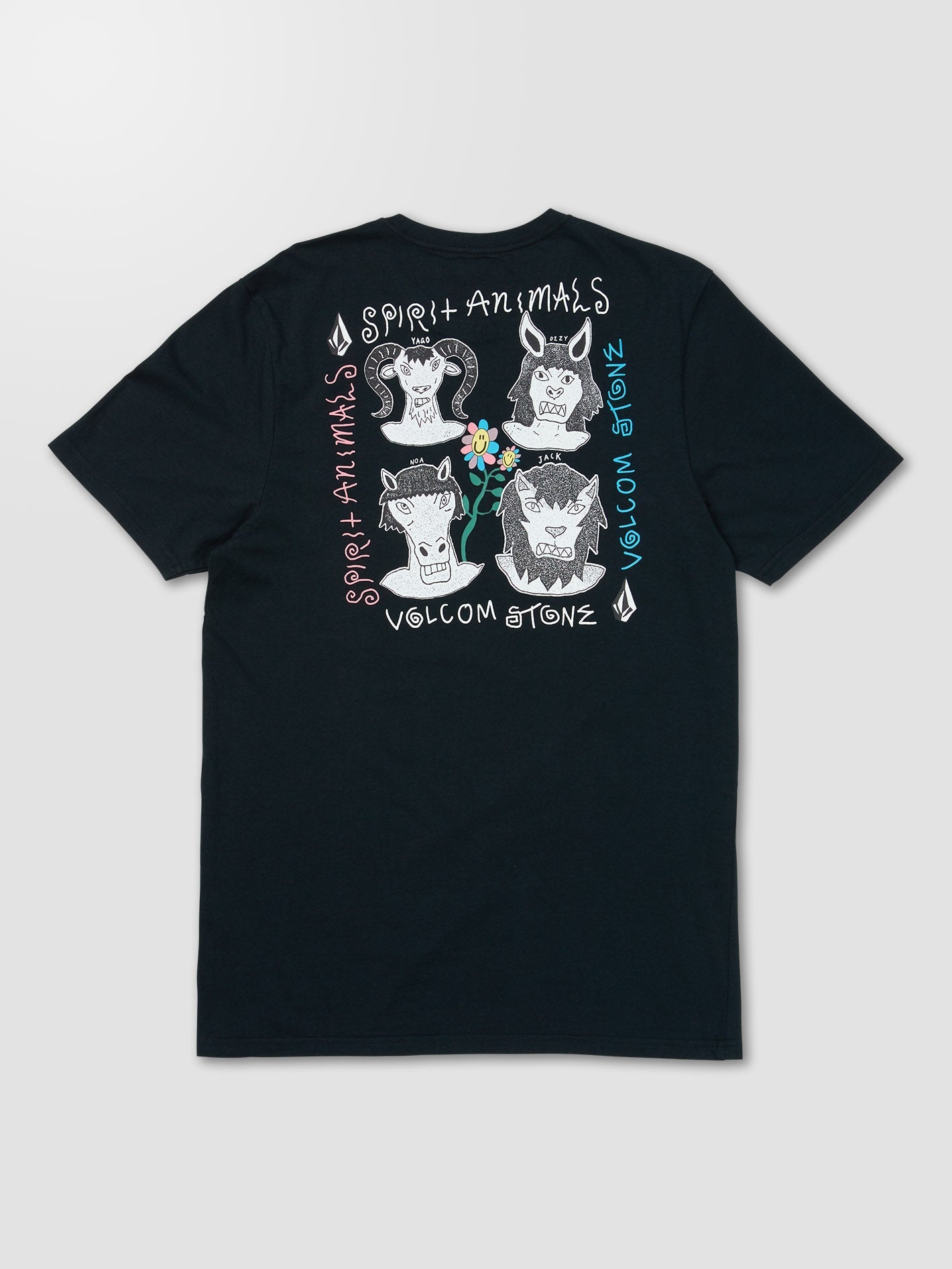 T-shirt Surf Vitals Animal - BLACK