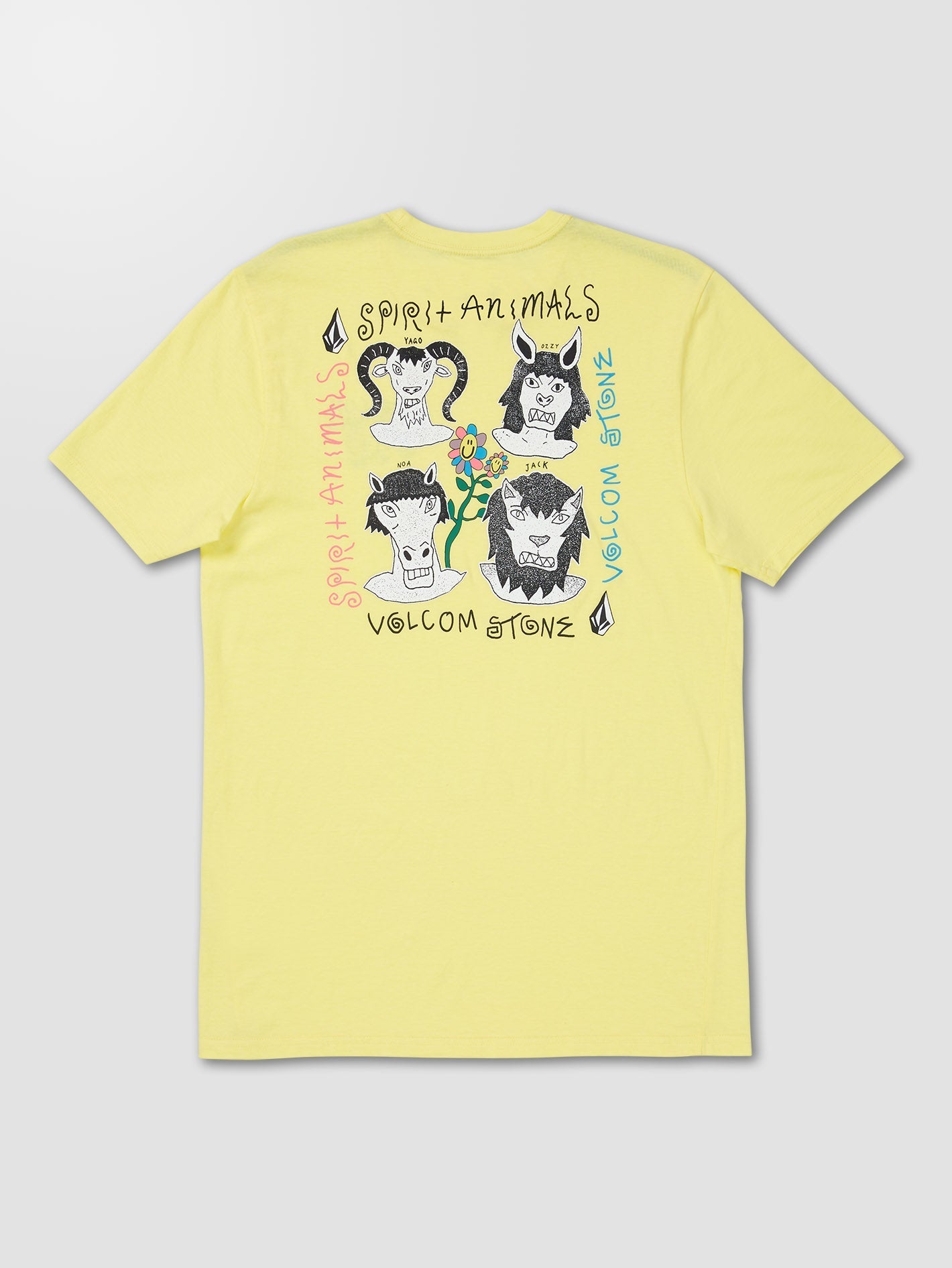 T-shirt Surf Vitals Animal - GLIMMER YELLOW