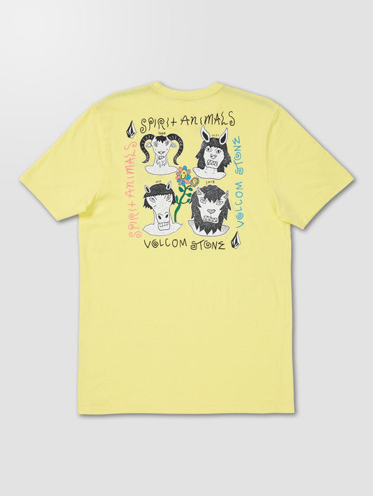 T-shirt Surf Vitals Animal - GLIMMER YELLOW