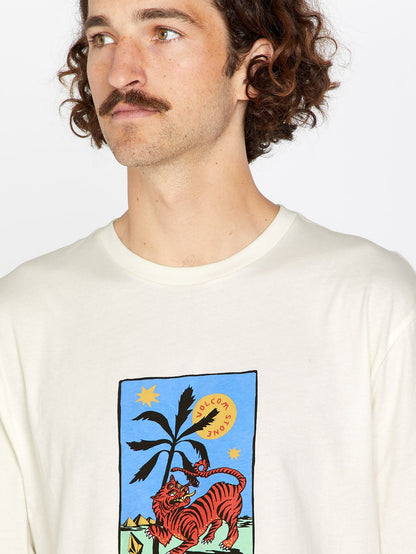 T-Shirt Tarot Tiger Farm To Yarn - Off White