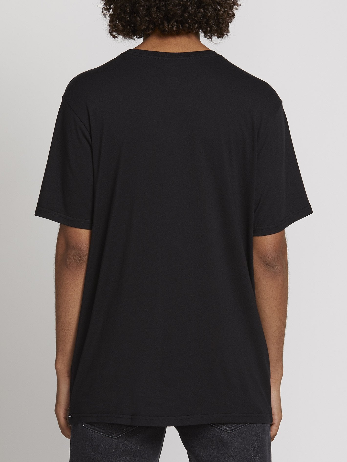 Solides T-Shirt - Schwarz