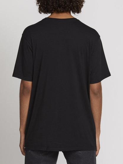 Solides T-Shirt - Schwarz